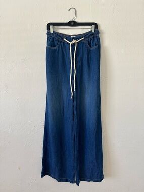 LOFT The Palazzo Drawstring Waist wide leg pants size 4